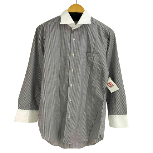 ダーバン DURBAN カラー切替 L/S ストライプシャツ メンズ 38-78
