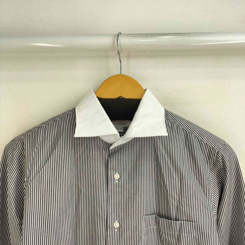 ダーバン DURBAN カラー切替 L/S ストライプシャツ メンズ 38-78