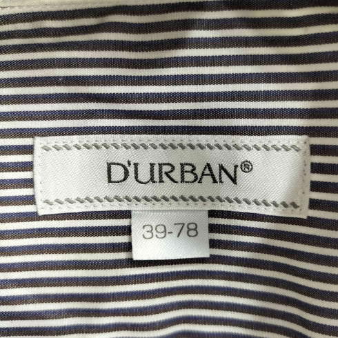 ダーバン DURBAN カラー切替 L/S ストライプシャツ メンズ 38-78