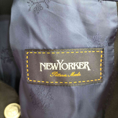 ニューヨーカー NEWYORKER ウール100 2Bテーラードジャケット 紺ブレ メンズ