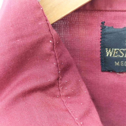 シアーズ Sears 70S WESTERN WEAR チェック 切り替え パールボタン L/S ウエスタン シャツ メンズ import:M
