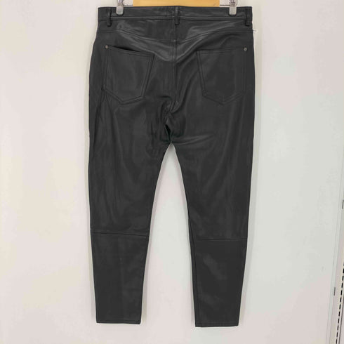 ザラ ZARA フェイクレザーテーパードパンツ メンズ EUR:44