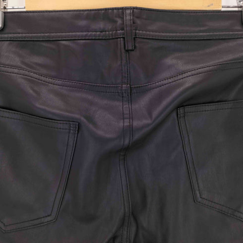 ザラ ZARA フェイクレザーテーパードパンツ メンズ EUR:44
