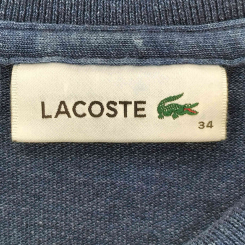 ラコステ LACOSTE インディゴ 鹿の子ポロドレス フレア マキシ丈ワンピース レディース DE:34