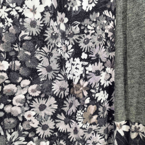 ポールスミスプラス Paul+ Paul Smith フラワープリント フロントタック フレンチスリーブ ミドル丈 ワンピース レディース JPN:M