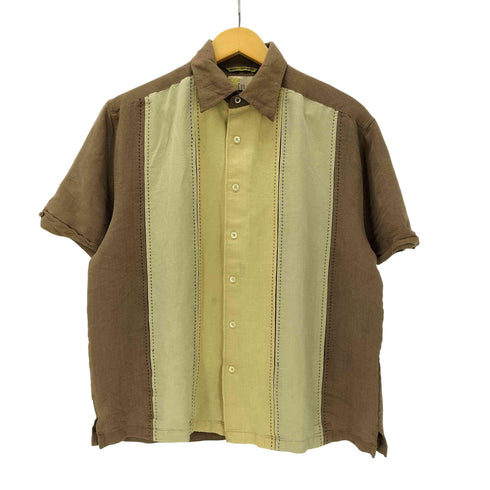 キューバベラ CUBAVERA パネル バイカラー レーヨン S/S キューバ シャツ メンズ