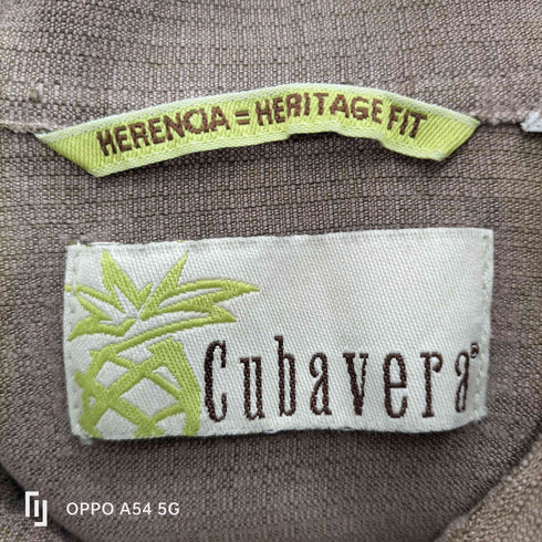 キューバベラ CUBAVERA パネル バイカラー レーヨン S/S キューバ シャツ メンズ