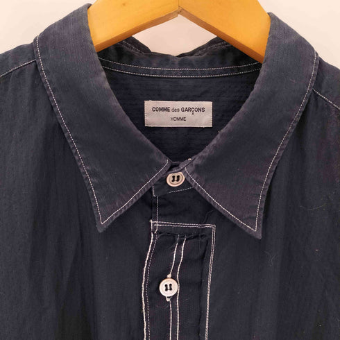 コムデギャルソンオム COMME des GARCONS HOMME 90s 田中オム 染色加工 ホワイトステッチシャツ メンズ