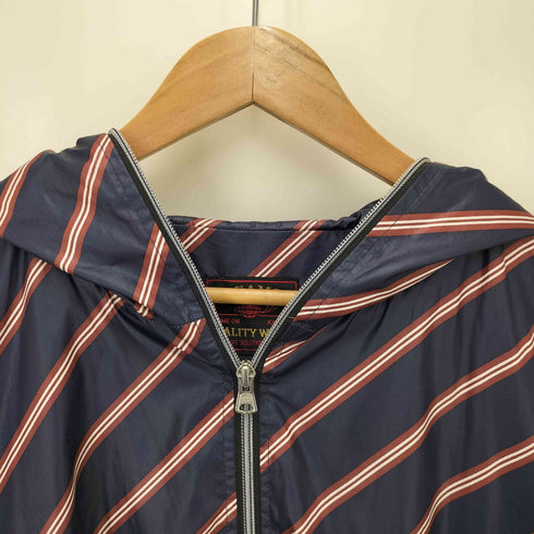 ビームス BEAMS 裏地メッシュ ストライプ ナイロンフーディ メンズ JPN:L