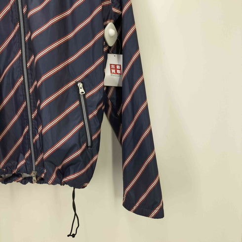 ビームス BEAMS 裏地メッシュ ストライプ ナイロンフーディ メンズ JPN:L