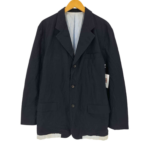 コムデギャルソンオム COMME des GARCONS HOMME 02SS 裏地返し ストライプテーラードジャケット メンズ JPN:L