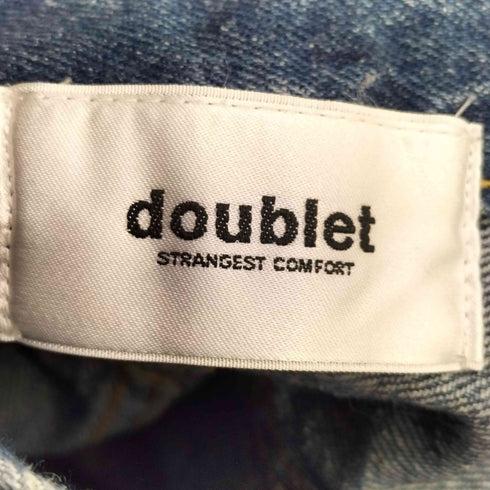 ダブレット doublet ベルテッドデニムテーパードパンツ メンズ