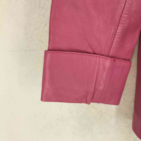 lamb leather ラムレザーステンカラーハーフコート レディース