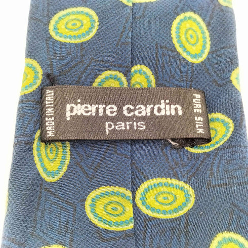 ピエールカルダン pierre cardin MADE IN ITALY イタリア製 絹 シルク 100% 総柄 ドット ネクタイ メンズ