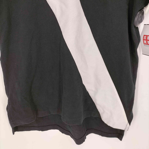 ポロバイラルフローレン Polo by RALPH LAUREN CUSTOM FIT ワッペン 鹿の子 バイカラー S/S ポロシャツ メンズ import:L