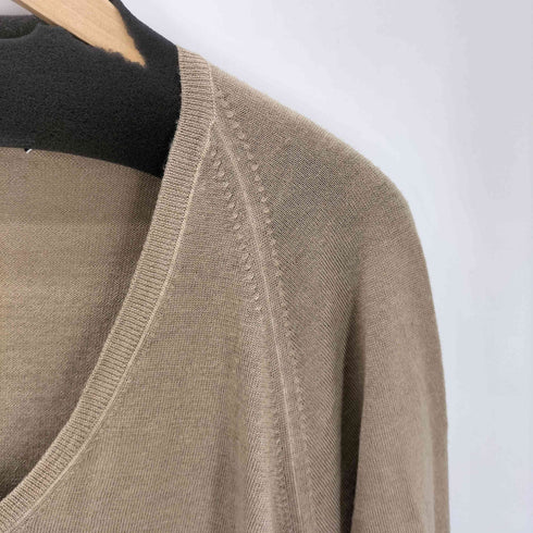 プラダ PRADA 00S MADE IN ITALY シルク ウール Vネック ニット セーター 薄手 メンズ 42
