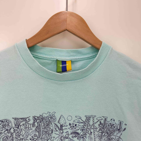 フロントプリント クルーネック Tシャツ メンズ import:M