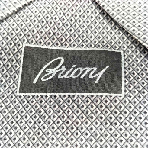 ブリオーニ BRIONI MADE IN ITALY イタリア製 絹 シルク 100% 総柄 ネクタイ メンズ