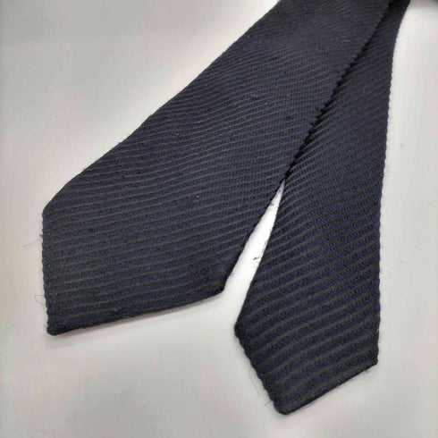 ジョルジオアルマーニ Giorgio Armani MADE IN ITALY イタリア製 シルク ウール 起毛 レジメンタル ストライプ ネクタイ メンズ