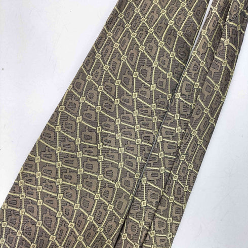 グッチ GUCCI 90-00S OLD MADE IN ITALY イタリア製 絹 シルク 100% 総柄 ネクタイ メンズ