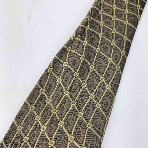 グッチ GUCCI 90-00S OLD MADE IN ITALY イタリア製 絹 シルク 100% 総柄 ネクタイ メンズ