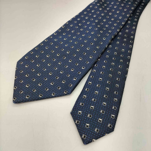 イヴサンローラン Yves Saint Laurent 90-00S OLD MADE IN FRANCE フランス製 絹 シルク 100% 総柄 ネクタイ メンズ