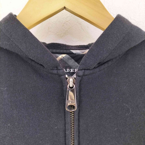 バーバリーブルーレーベル BURBERRY BLUE LABEL ホース刺繍 フードパイピングジップパーカー レディース 38