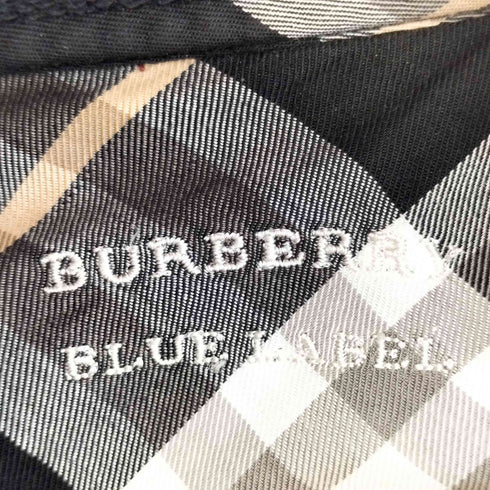 バーバリーブルーレーベル BURBERRY BLUE LABEL ホース刺繍 フードパイピングジップパーカー レディース 38