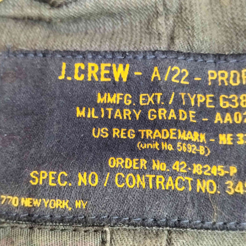 ジェイクルー J.CREW 00s A/22 Military Grade G38 Field Jacket メンズ M