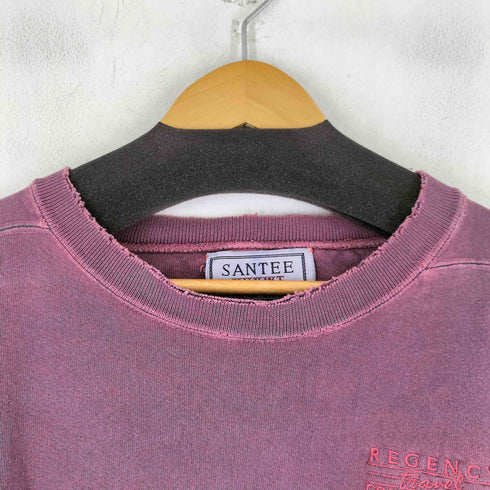SANTEE HVYWT 90S USA製 フロント刺繍 クルーネックスウェット メンズ import:XL