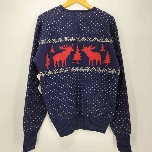 ダブルアールエルラルフローレン RRL RALPH LAUREN 90s 三つ星 初期タグ NORDIC PATTERN WOOL SWEATER ノルディック柄 バーズアイ ウールセーター メンズ JPN:L