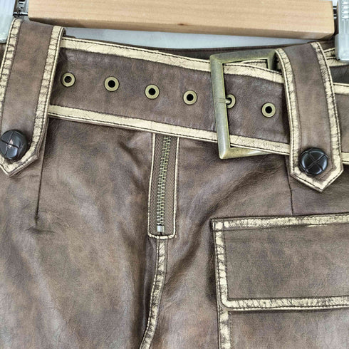 VIA PITTI ベルテッド フェイクレザースカート レディース