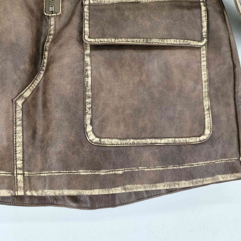 VIA PITTI ベルテッド フェイクレザースカート レディース