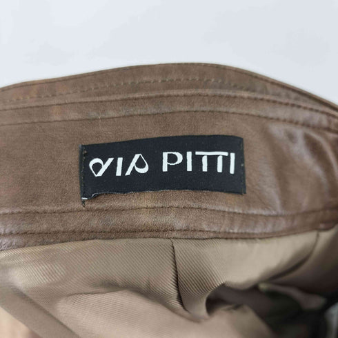 VIA PITTI ベルテッド フェイクレザースカート レディース