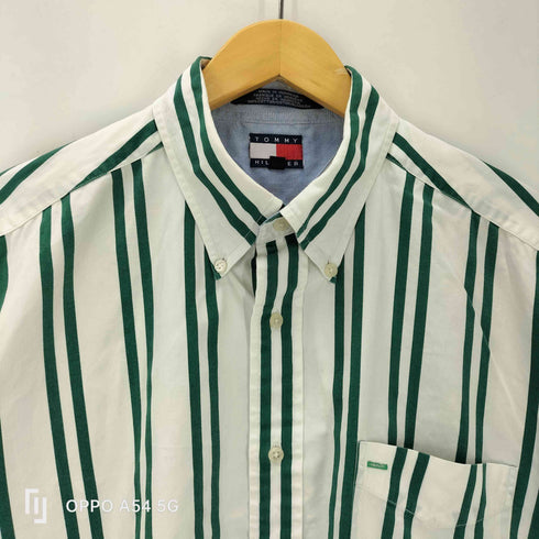 トミーヒルフィガー TOMMY HILFIGER 90-00S ストライプ S/S ボタンダウン シャツ メンズ import:L