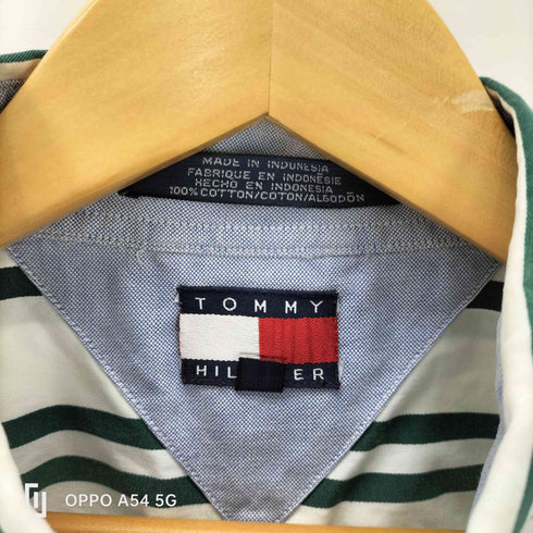 トミーヒルフィガー TOMMY HILFIGER 90-00S ストライプ S/S ボタンダウン シャツ メンズ import:L