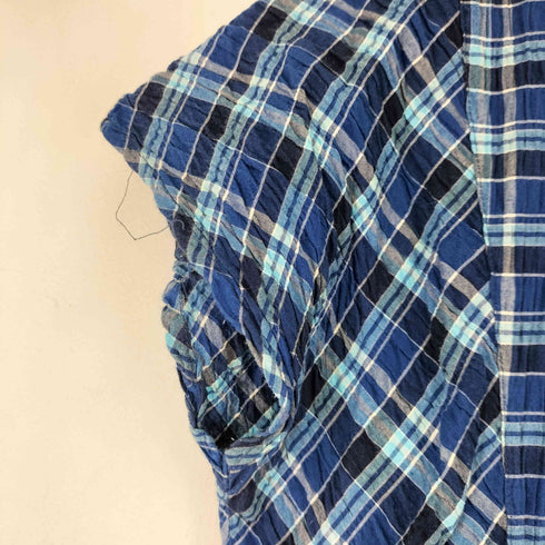 S/S シアサッカー チェック ワンピース レディース