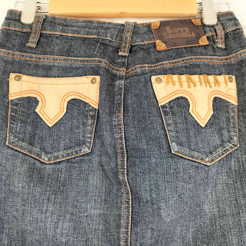 LOVE CAMOMILLA ウエスタンデザイン デニムスカート レディース