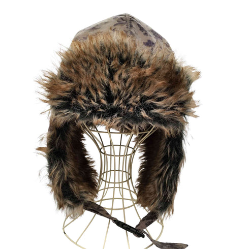 シュプリーム Supreme 12AW Pinwale Cord Trooper Hat 花柄 裏ボア フライト キャップ メンズ