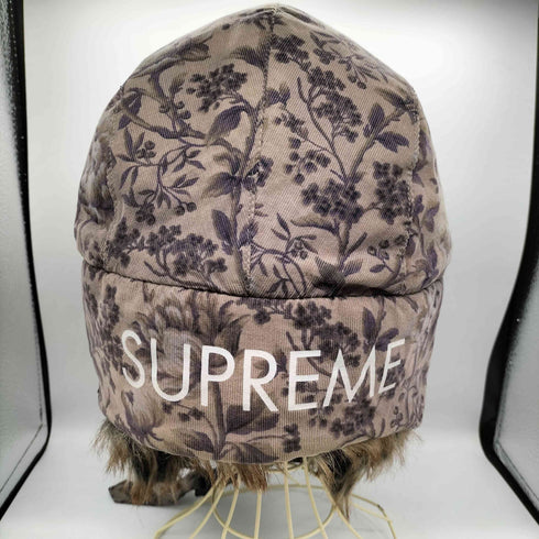 シュプリーム Supreme 12AW Pinwale Cord Trooper Hat 花柄 裏ボア フライト キャップ メンズ