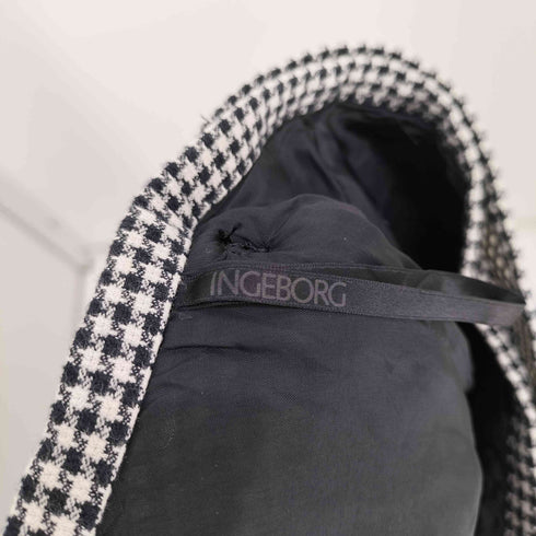 インゲボルグ INGEBORG 千鳥柄ロングラップスカート 巻きスカート レディース JPN:M