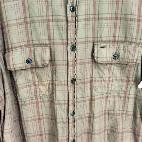 ポロジーンズカンパニーラルフローレン POLO JEANS COMPANY RALPH LAUREN 90-00S チェック L/S シャツ ネコ目ボタン メンズ import:M
