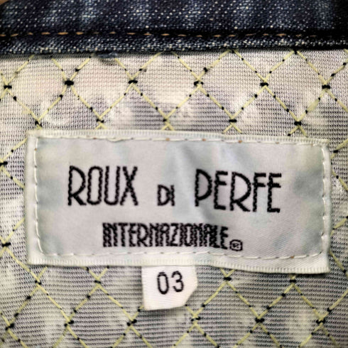 roux di perfe 袖切替スタンドカラーデニムジップジャケット レディース 03