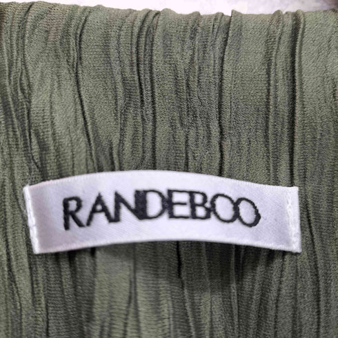 ランデブー randeboo 袖フレア ノーカラープリーツマキシワンピース レディース F