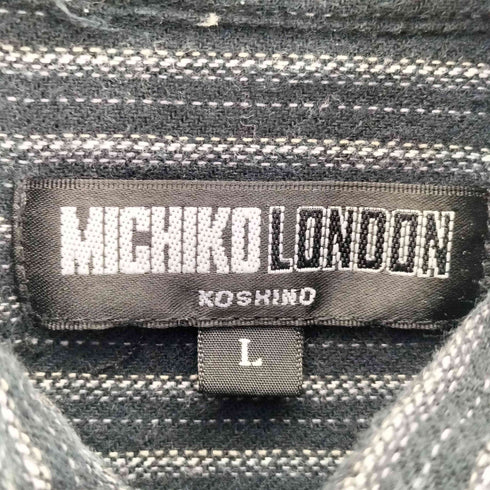 ミチコロンドン MICHIKO LONDON ストライプ柄 コットン L/S シャツ メンズ import:L