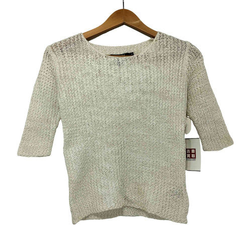 ダナキャランニューヨーク DKNY メッシュ編みこみコットンニット トップス レディース P