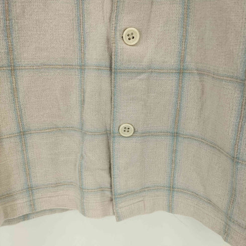 インヘリット INHERIT チェック柄 コットン L/S ボックスシャツ メンズ import:M
