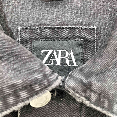 ザラ ZARA ペイント ダメージ加工 デニムジャケット メンズ import:M