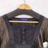 ......d.. 総柄 スクエアネック ベロアレースワンピース レディース import:M
