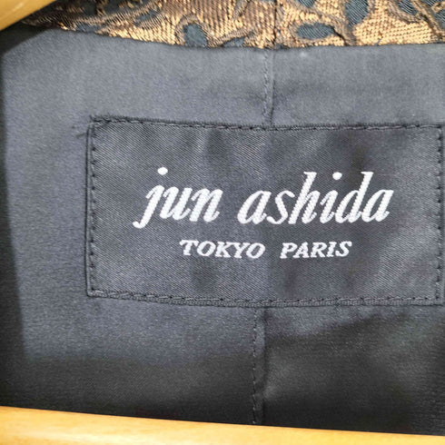 ジュンアシダ jun ashida 総レース刺繍 ラウンドカラー フラワーボタン テーラードジャケット レディース JPN:7号